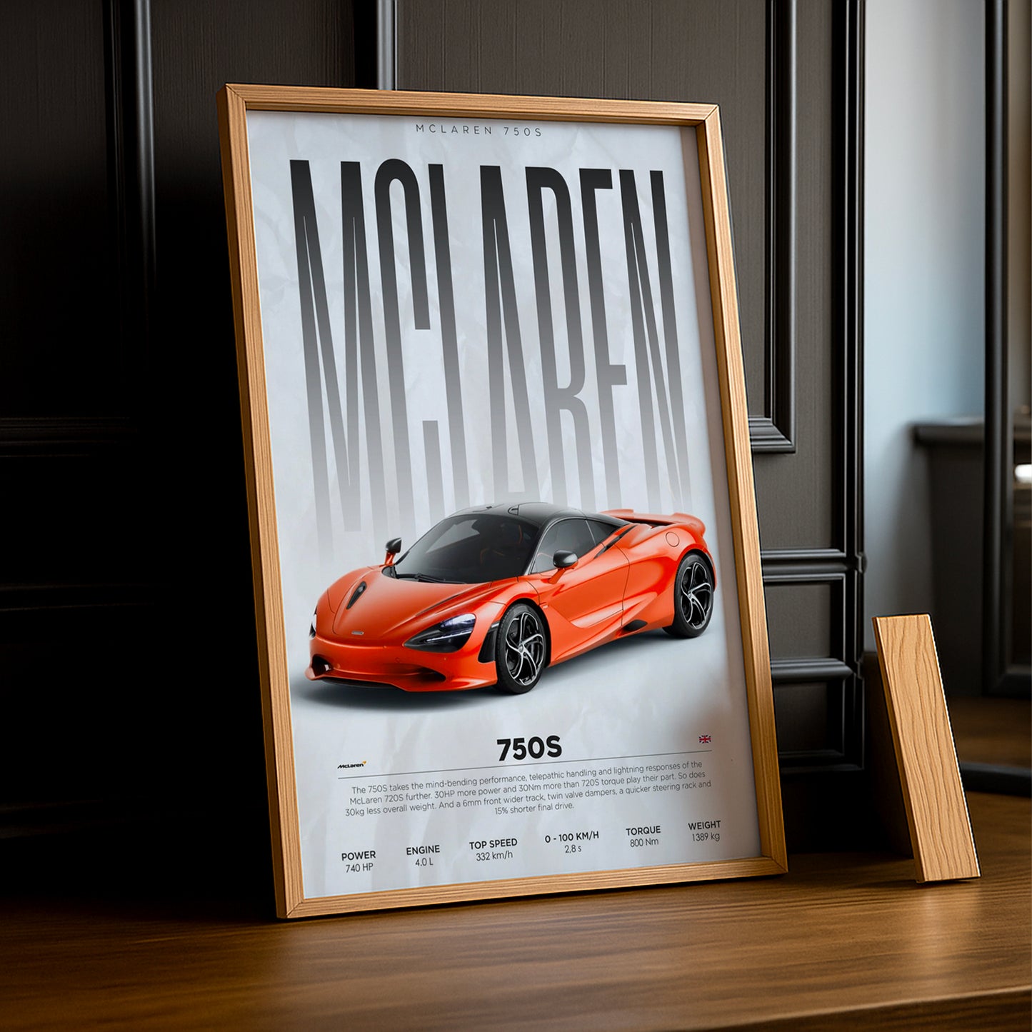 Cadre photo McLaren 750s