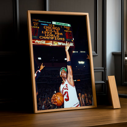 Cadre photo NBA - Michael Jordan World Champions