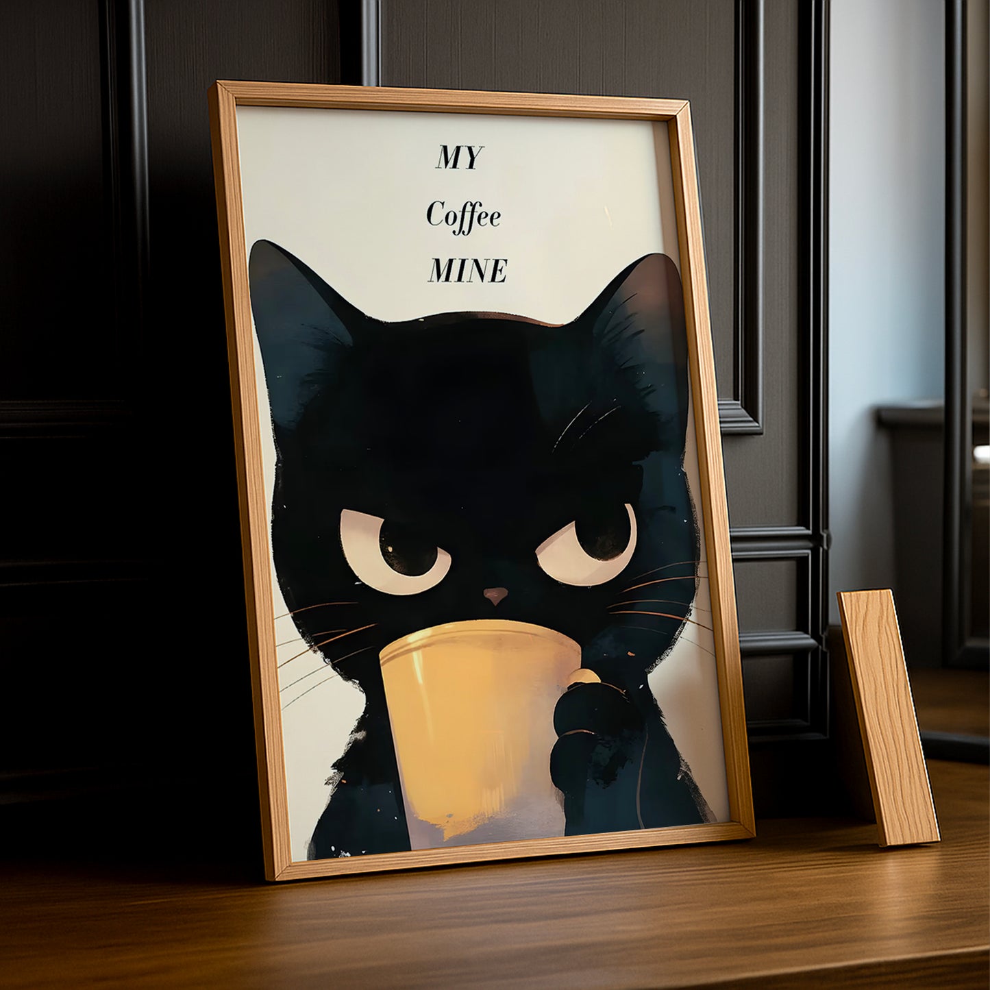 Cadre Photo Chat - Café