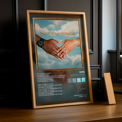 Cadre photo Titre Musicaux - Sois Pas Timide de Gims