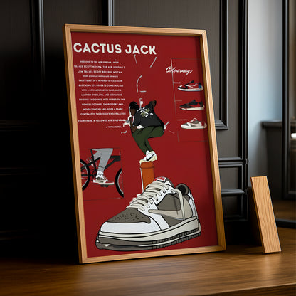 Poster encadré Cactus Jack x Air Jordan