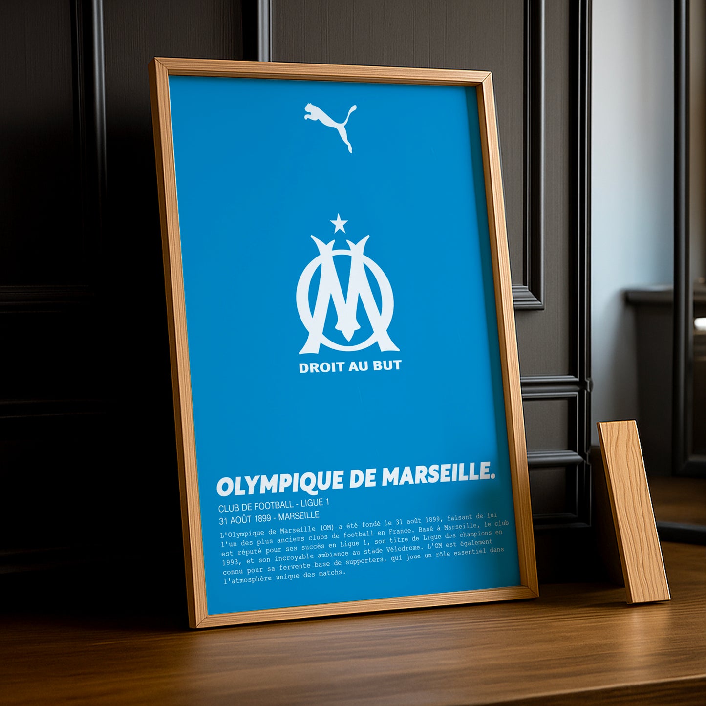 Cadre photo Olympique de Marseille logo