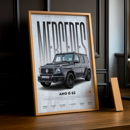 Poster encadré Mercedes G63 AMG