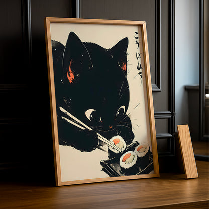 Cadre Photo Chat - Sushis