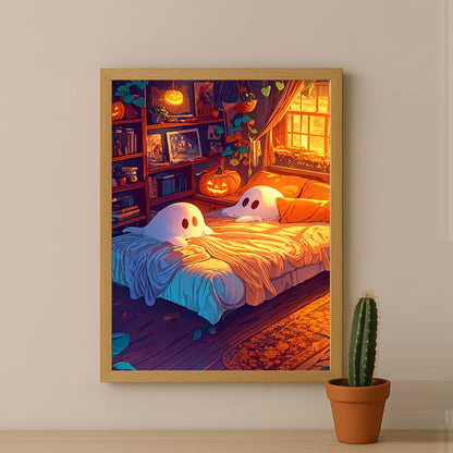 Poster Halloween - Fantômes mignon