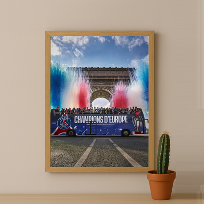Cadre photo PSG Champion d'Europe