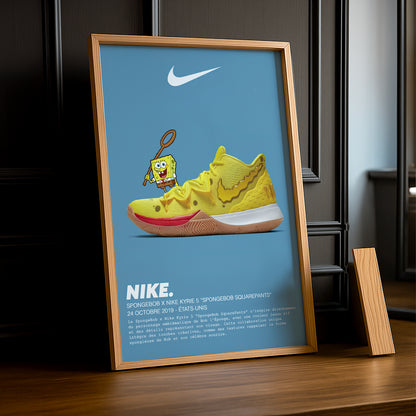 Cadre photo Spongebob x Nike Kyrie 5 Bob l'éponge