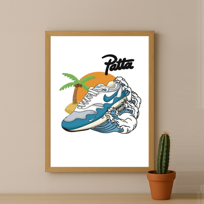 Poster Nike Patta bleu
