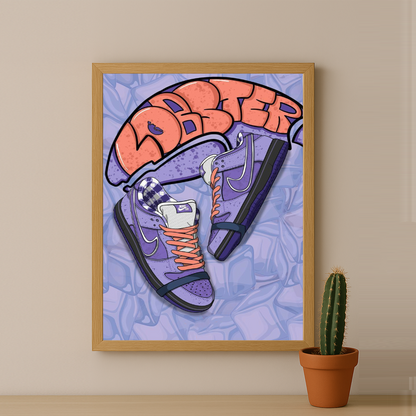 Poster Nike Dunk Lobster purple