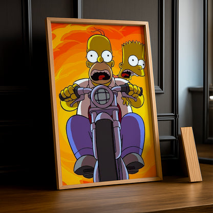 Cadre Photo Les Simpsons - Homer x Bart Simpson