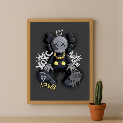 Cadre photo Kaws - King of graffiti