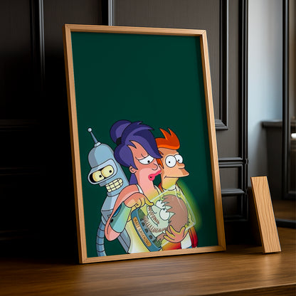 Cadre Photo Futurama - Leela, Bender et Philip