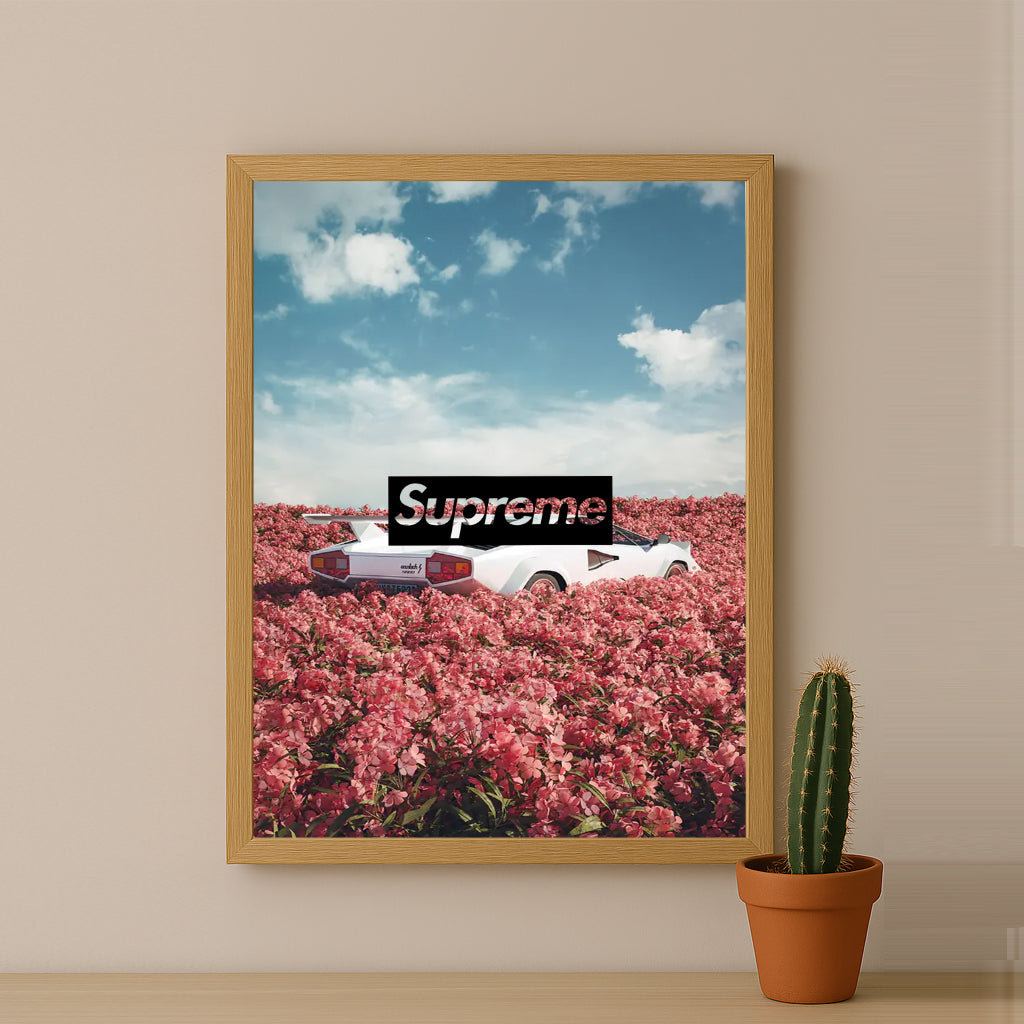 Poster Supreme - Roses x Ferrari
