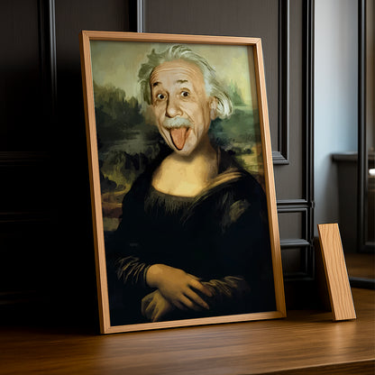 Cadre photo Mona Lisa La Joconde Albert Einstein
