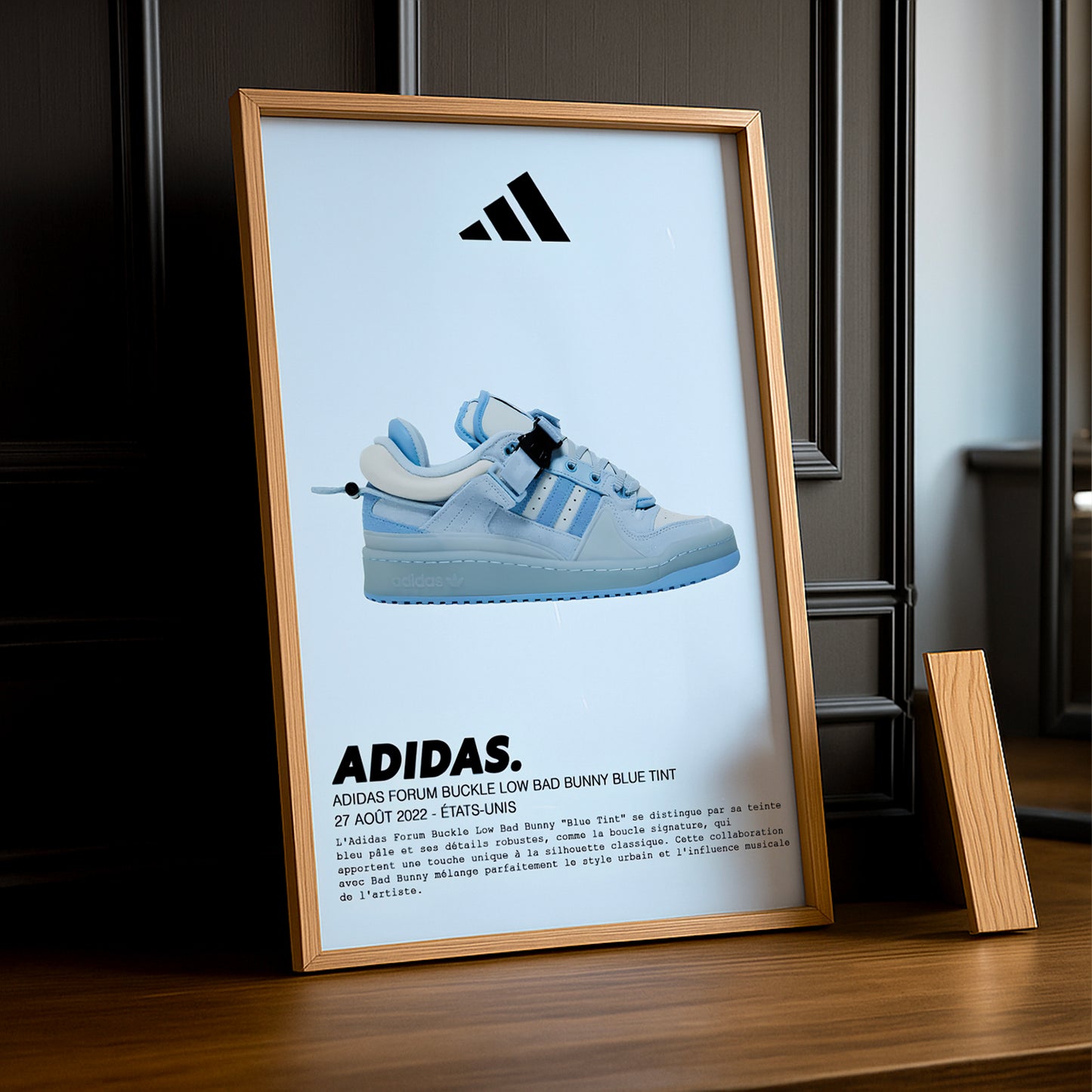 Adidas Buckle Low Bad Bunny Blau getönter Fotorahmen 