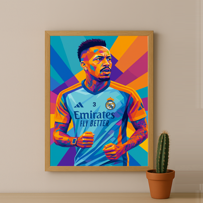 Cadre Photo Militão Real Madrid – Affiche HD Encadrée Papier Premium