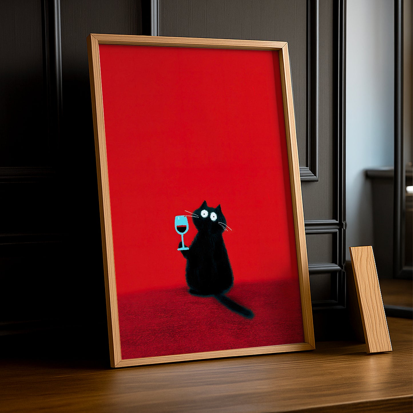 Cadre Photo Chat - Red Wine