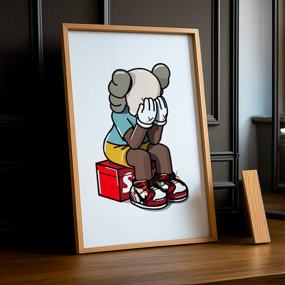 Poster encadré Kaws Supreme