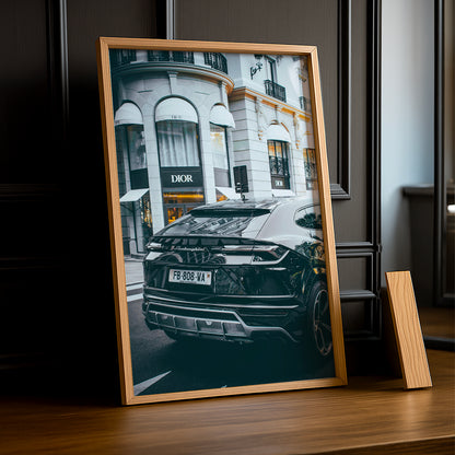 Poster Dior x Lamborghini Urus encadré