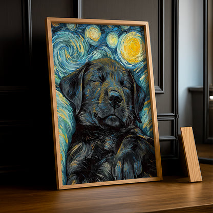 Cadre Photo Chien - Chiot noir