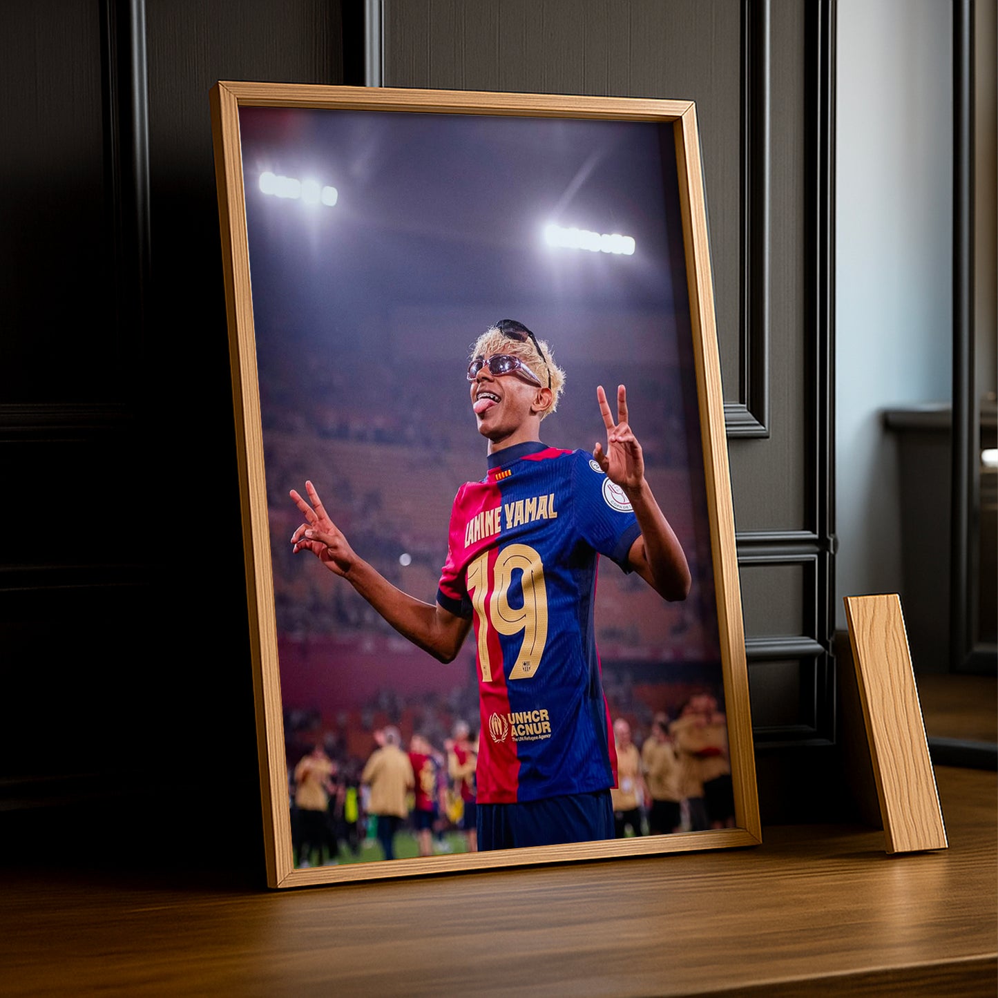 Cadre Photo FC Barcelone - Lamine Yamal Célébration