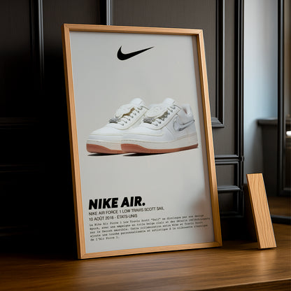 Cadre photo Travis Scott x Nike Air Force 1 Low Sail