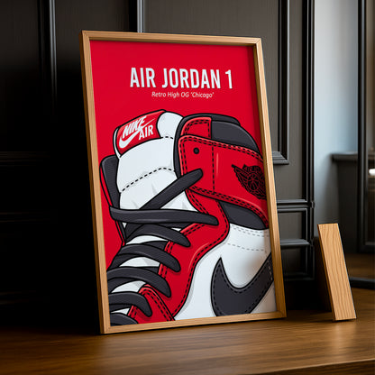 Cadre photo Air Jordan 1 High OG Chicago