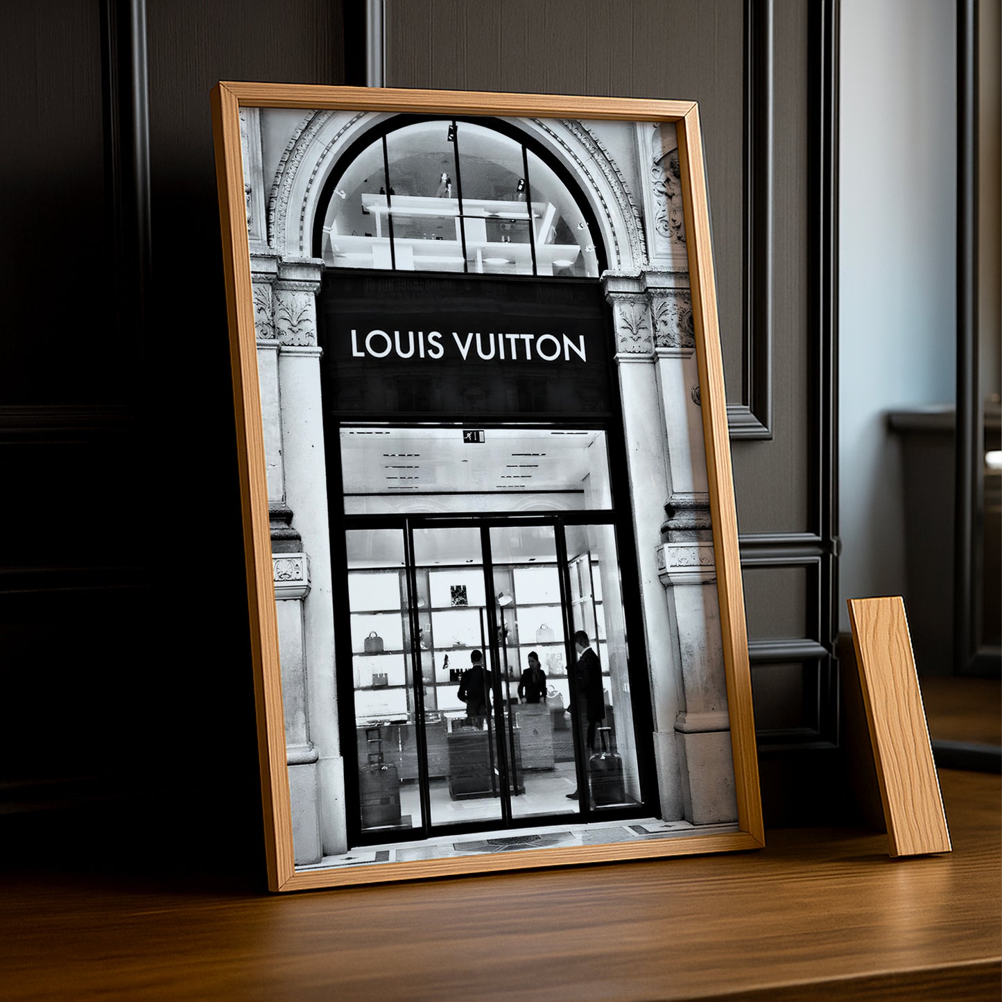 Cadre photo Louis Vuitton - Devanture Noir et Blanc