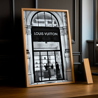 Cadre photo Louis Vuitton - Devanture Noir et Blanc