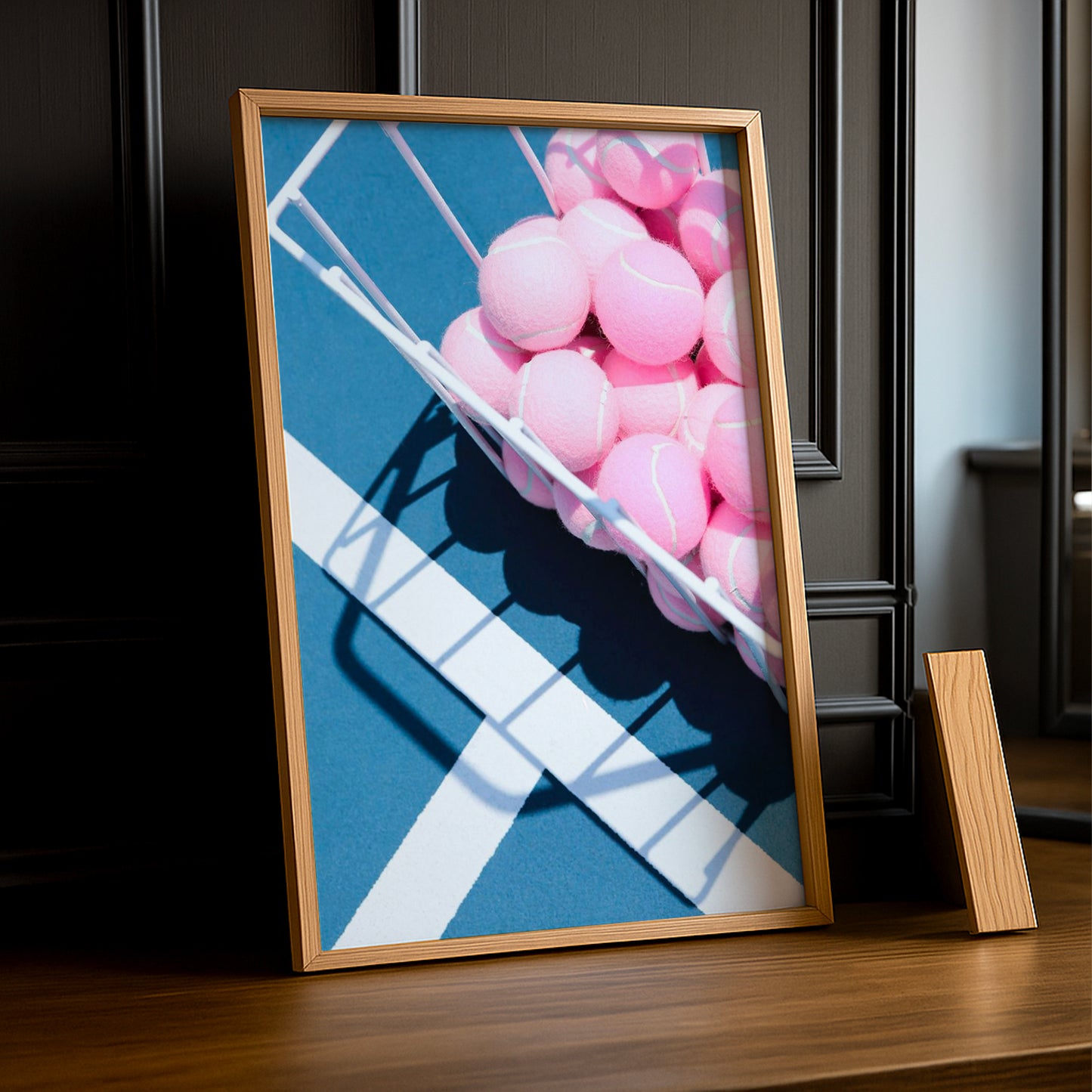 Cadre photo Tennis - Balle de Tennis Rose