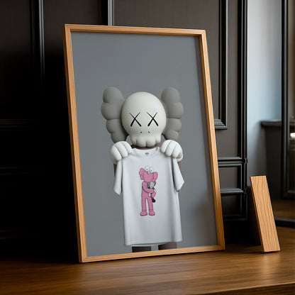 Poster Kaws t-shirt
