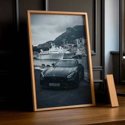 Cadre photo Mercedes C63 noir