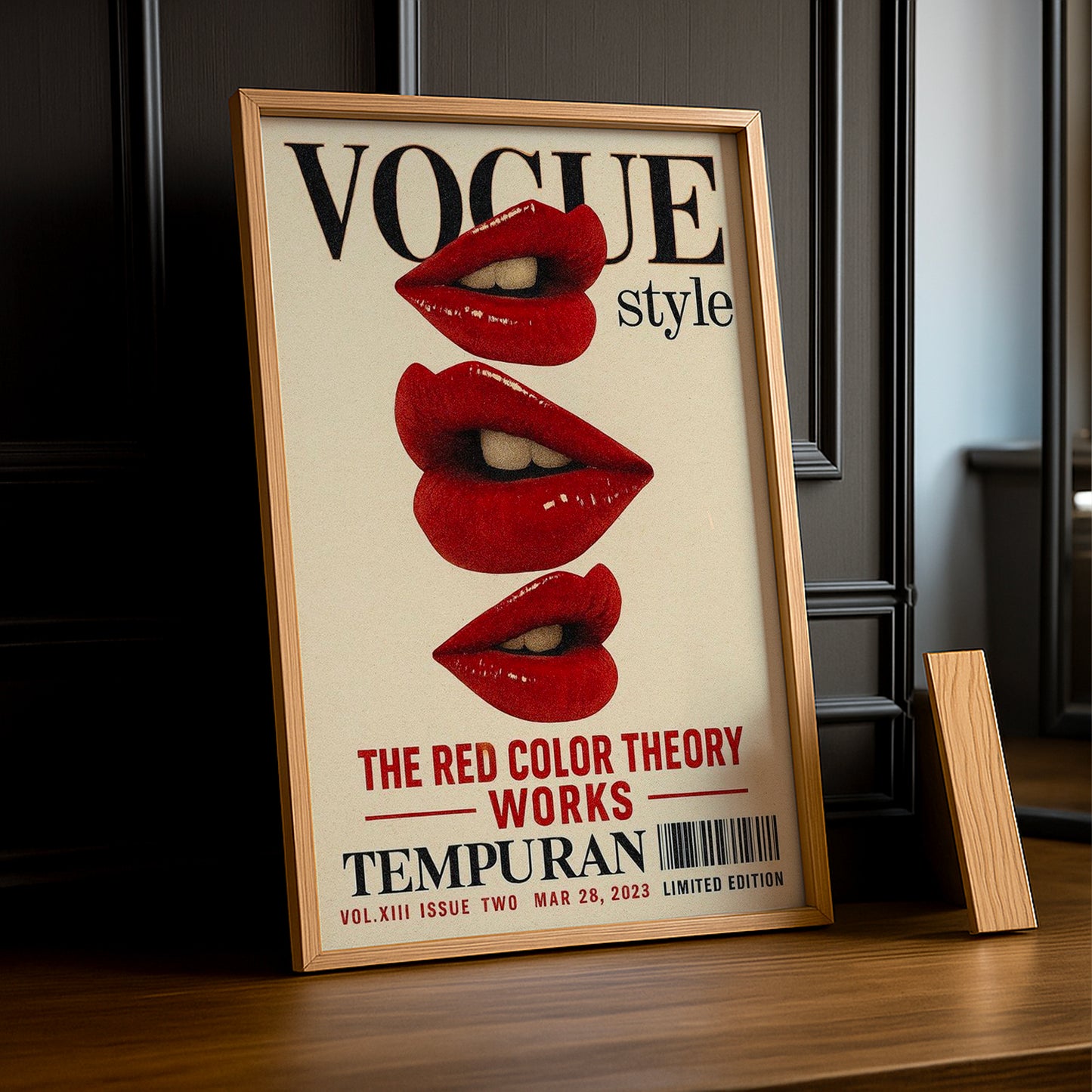 Cadre photo Vogue - Red Lips