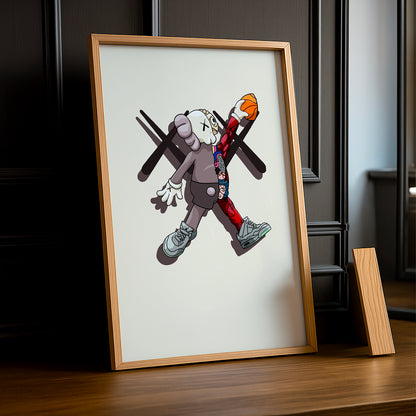 Poster Kaws football américain