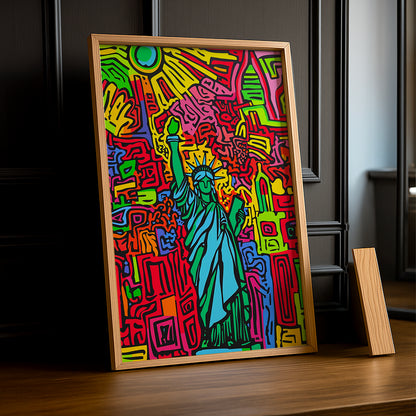 Cadre photo Keith Haring Liberty