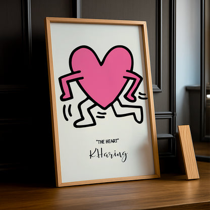 Cadre photo Keith Haring "The Heart"