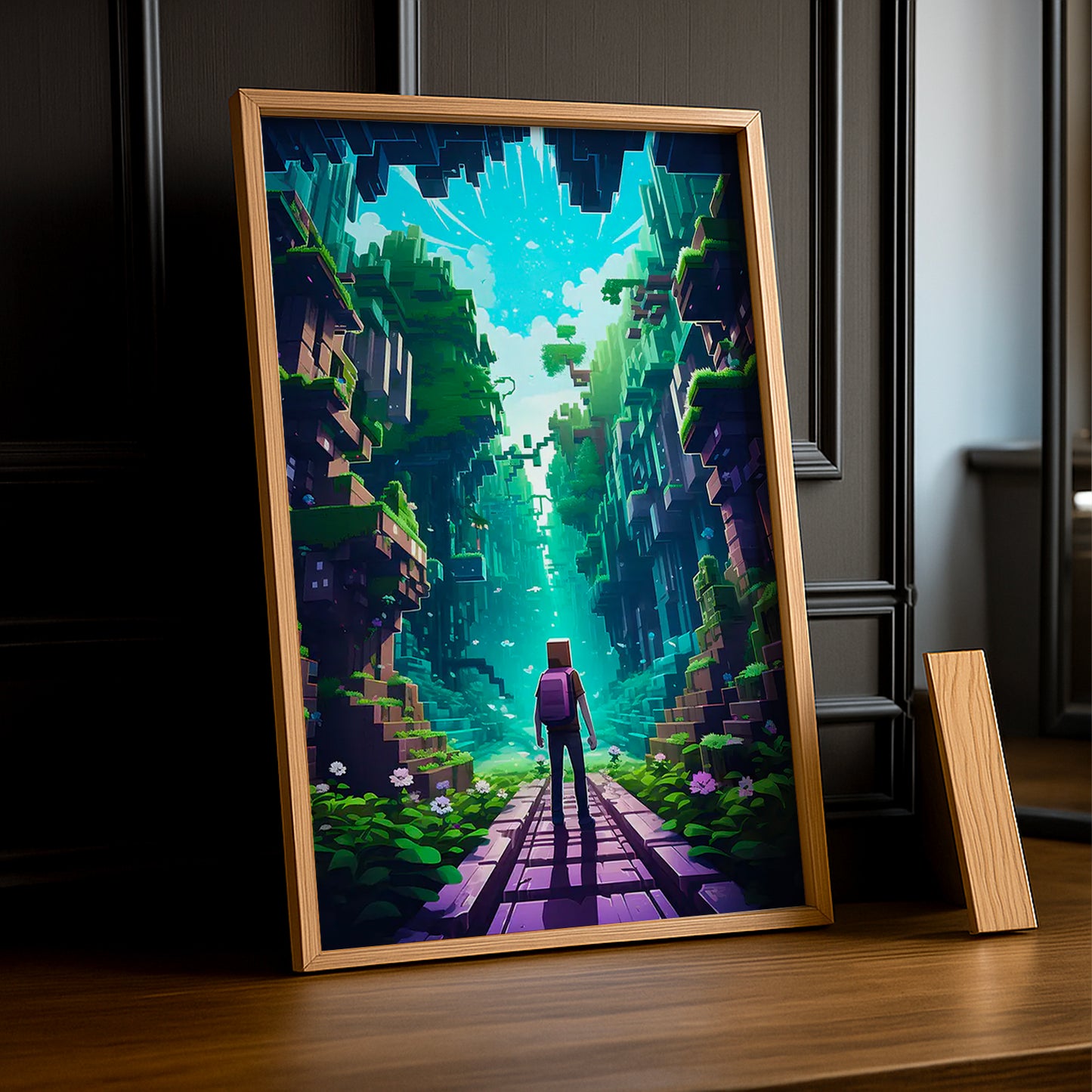 Cadre photo Minecraft - Cavernes et falaises