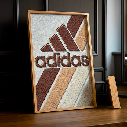 Cadre photo Adidas - Aesthetic Beige Logo