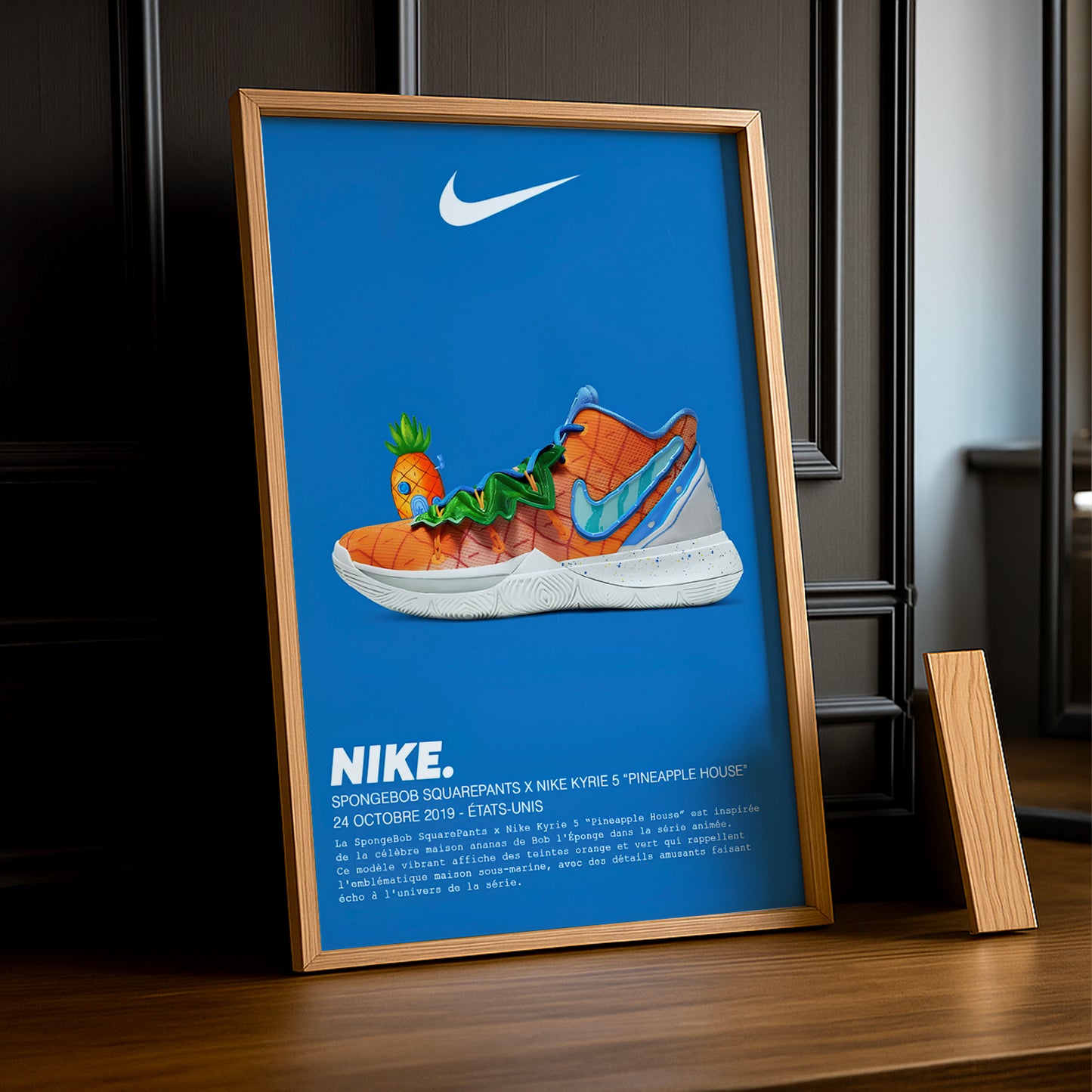 Spongebob x Nike Kyrie 5 Pineapple House Bilderrahmen 