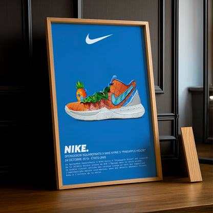 Spongebob x Nike Kyrie 5 Pineapple House Bilderrahmen 