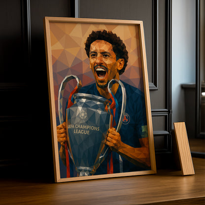 Cadre photo PSG illustration Marquinhos LDC