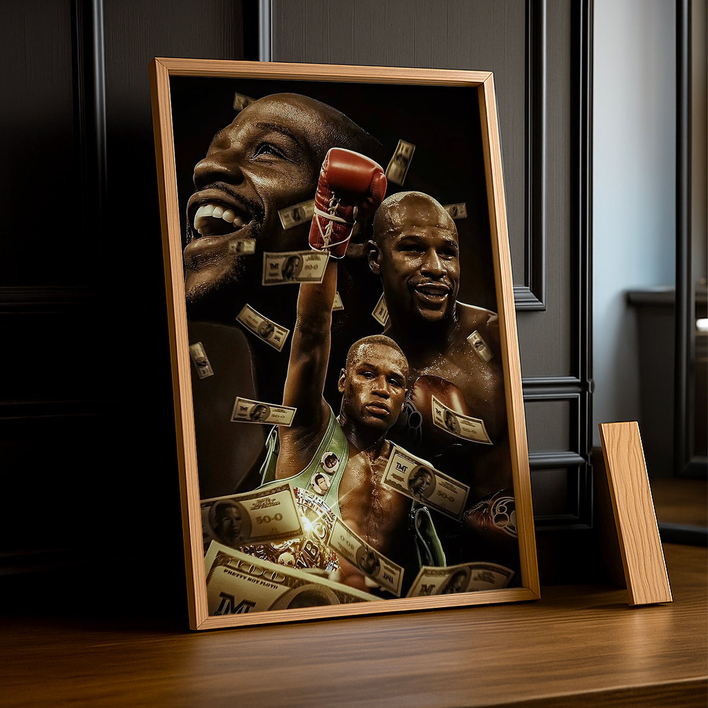 Cadre Photo Boxe - Floyd Mayweather Dollars