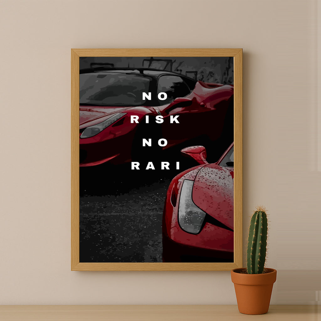 Cadre photo Motivation - No Risk, No Rari