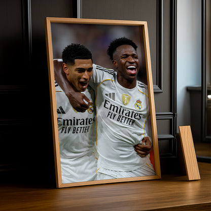 Poster encadrée Real Madrid - Vinicius Jr x Bellingham