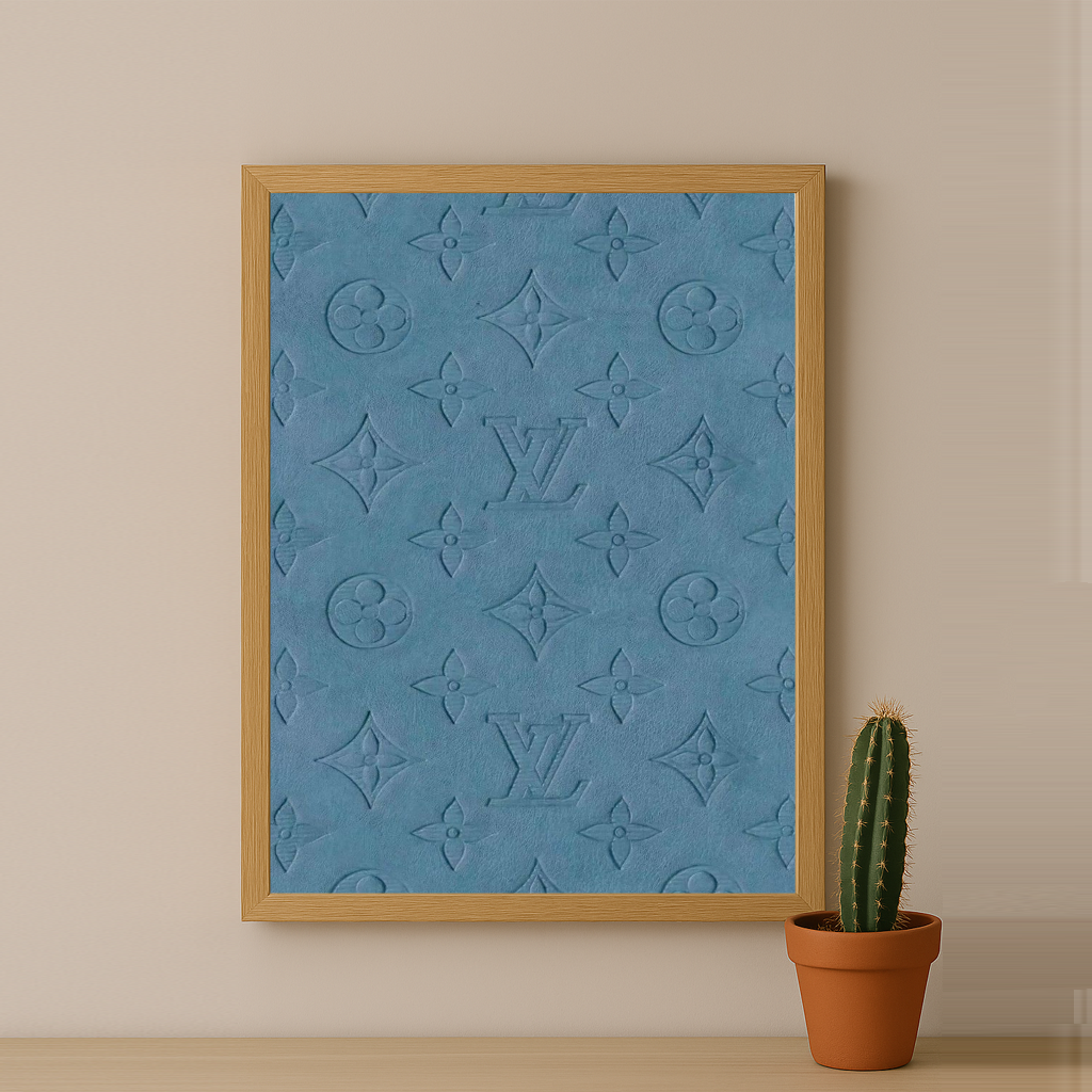 Cadre photo Louis Vuitton motif bleu
