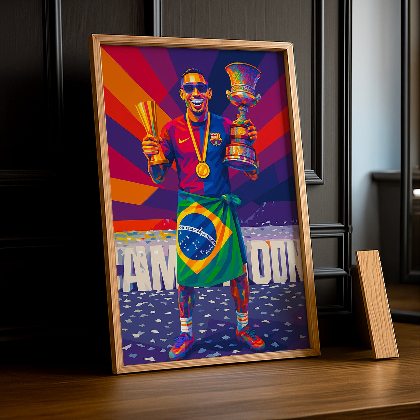 Cadre Photo FC Barcelone - Raphinha Illustration