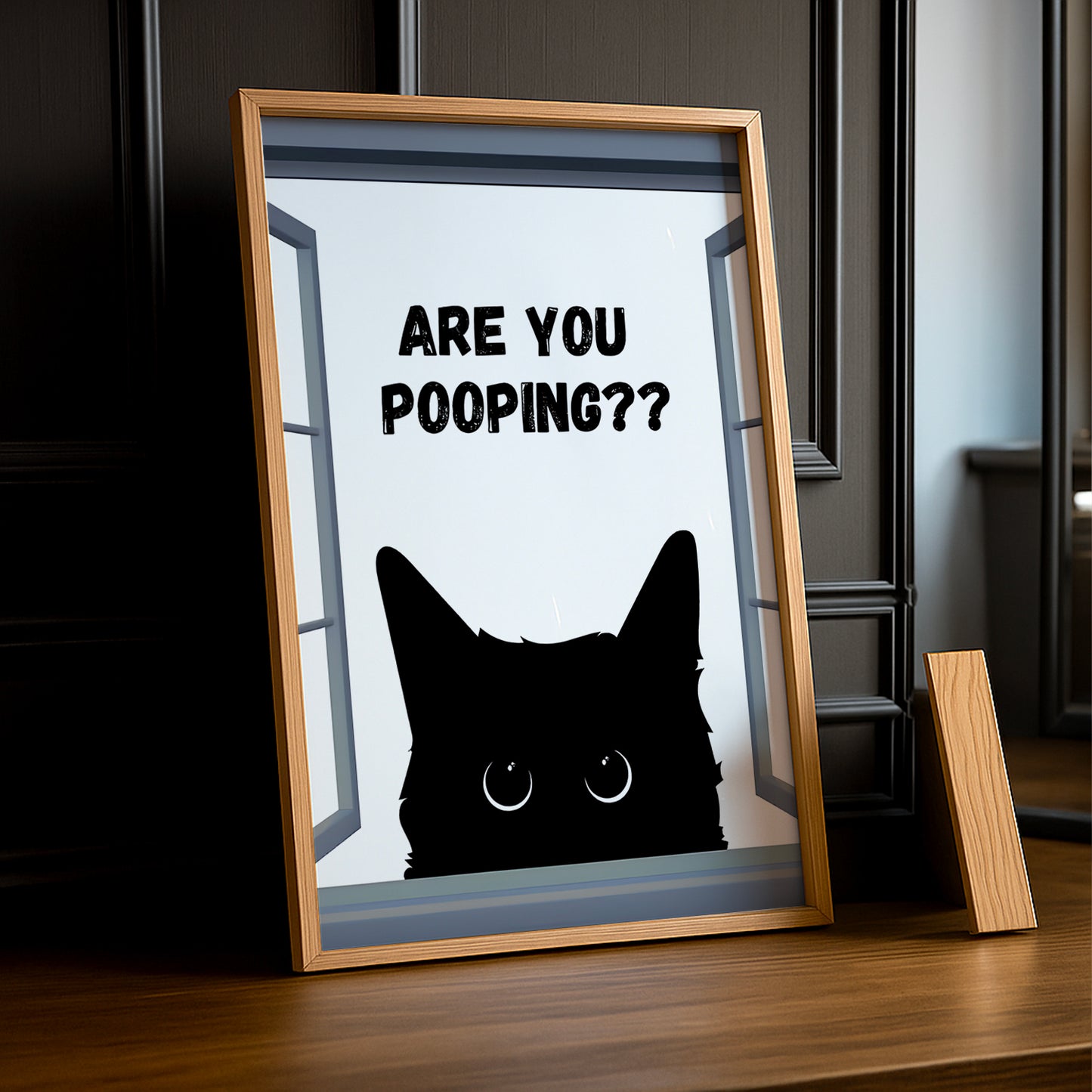 Cadre photo Chat Are You Pooping ?