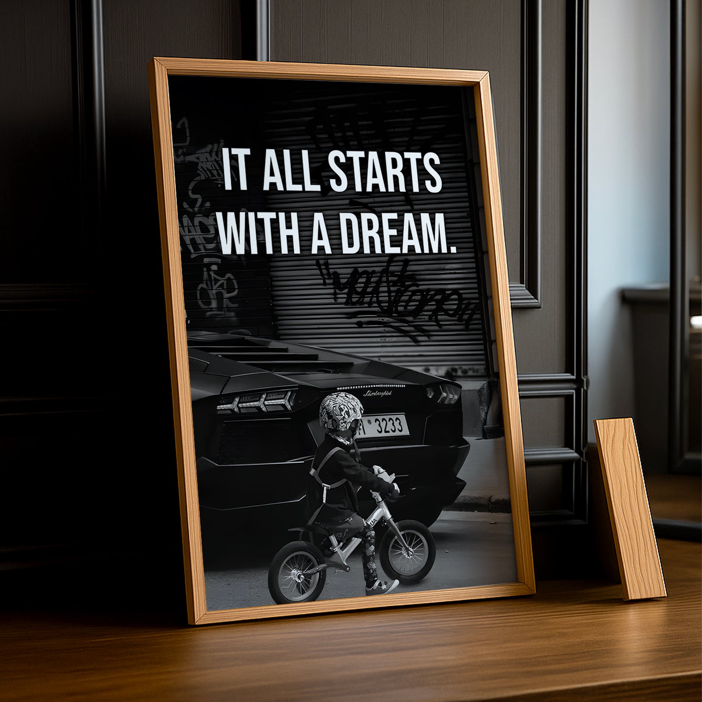 Cadre photo Motivation - It All Starts With A Dream