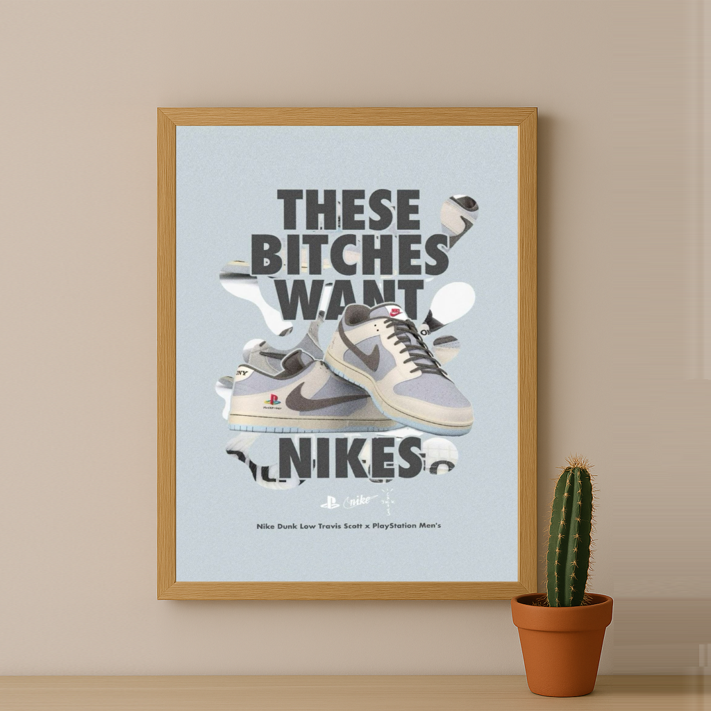 Poster Nike Dunk Low Travis Scott x PlayStation Men's