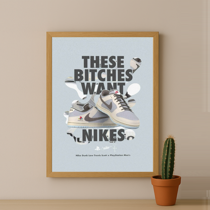 Poster Nike Dunk Low Travis Scott x PlayStation Men's